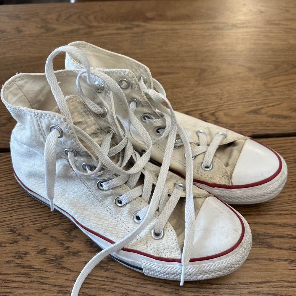 White Converse Hi-Tops